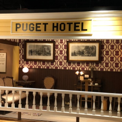 Recreation of the Puget Hotel lobby