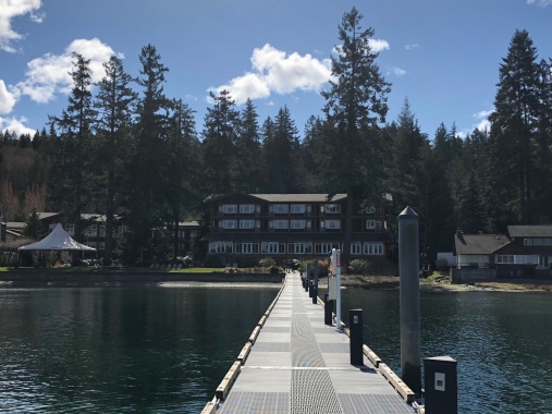 Looking back at the resort from the dock.